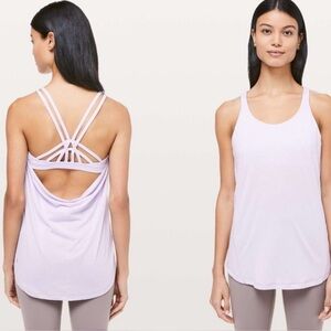 Lululemon open back tank with sports bra